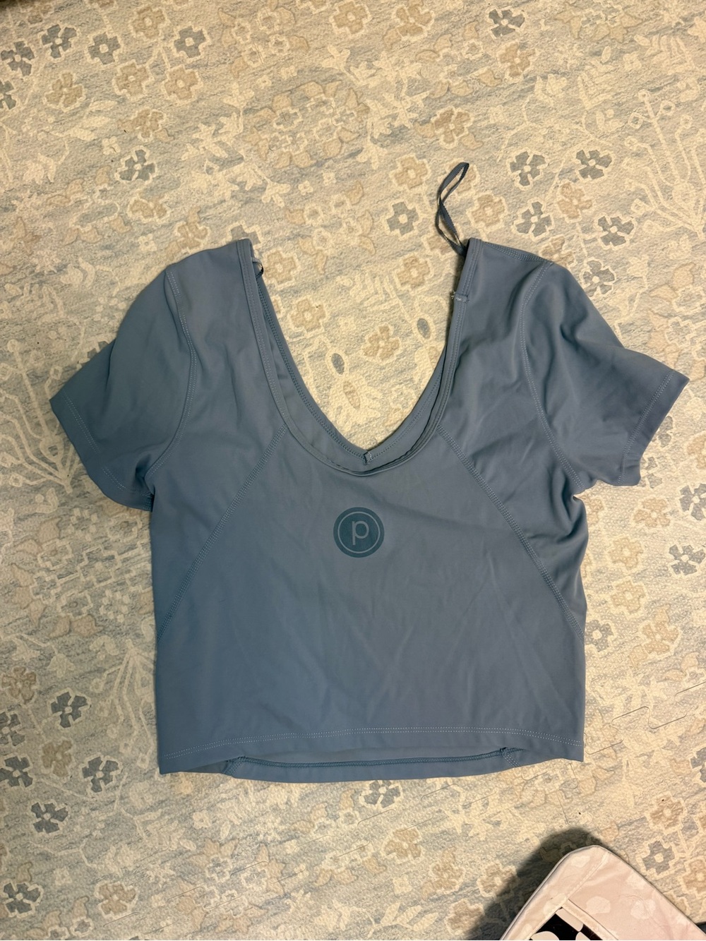 Pure barre circle p tonal crop top - L - blue